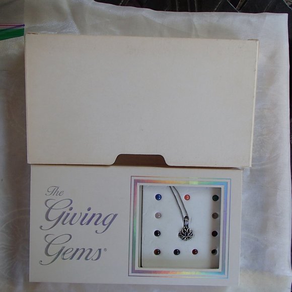 The Giving Gems Lucoral Museum Hawaii Sterling Silver Cage, Chain & 12 Gemstones - Picture 10 of 16